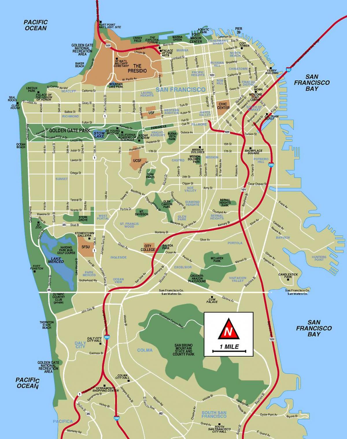 الخريطة سان فرانسيسكو