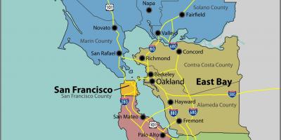 خليج سان فرانسيسكو على الخريطة