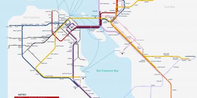 سان فرانسيسكو نظام المترو خريطة