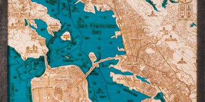 خريطة سان فرانسيسكو الخشب
