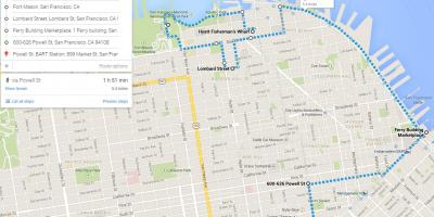 سان فرانسيسكو جولات المشي خريطة