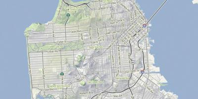 خريطة سان فرانسيسكو التضاريس