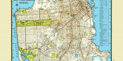 خريطة سان فرانسيسكو شارع ملصق
