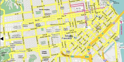 سان فرانسيسكو الأماكن ذات الأهمية خريطة