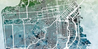 خريطة مدينة سان فرانسيسكو الفن