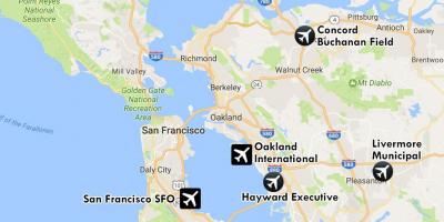 مطارات قريبة من سان فرانسسكو اعرض الخارطة
