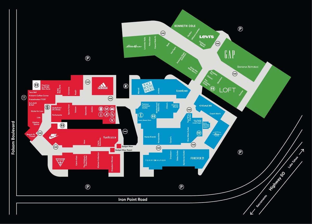 سان فرانسيسكو premium outlets خريطة