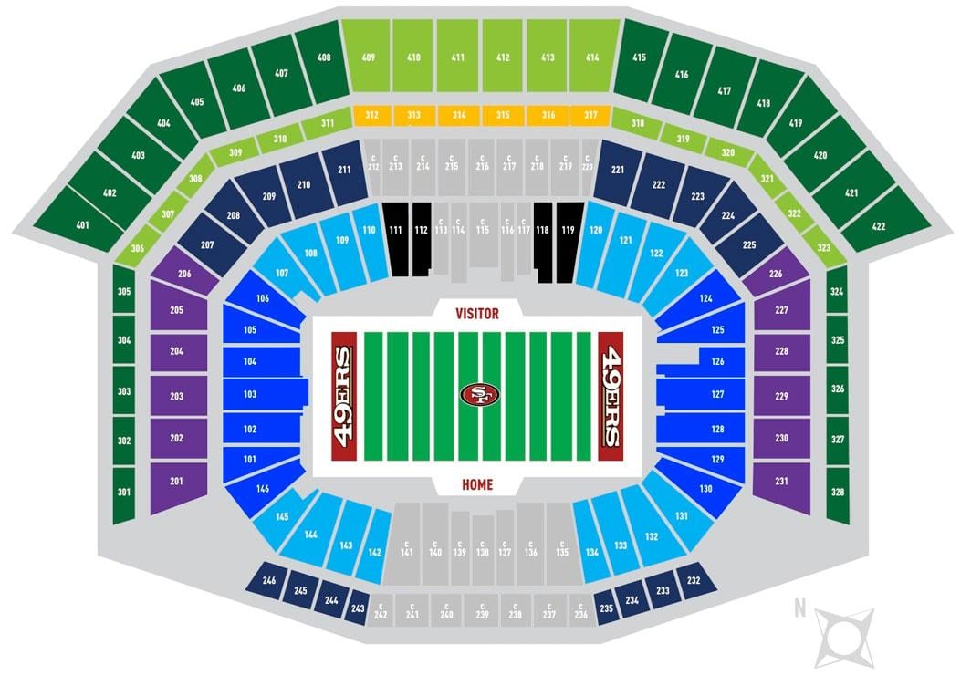 خريطة 49ers وقوف السيارات 