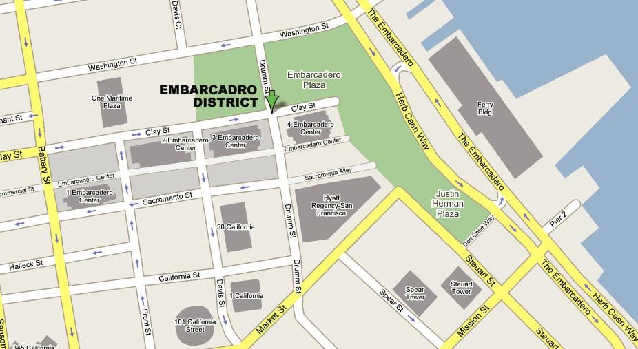 خريطة embarcadero سان فرانسيسكو
