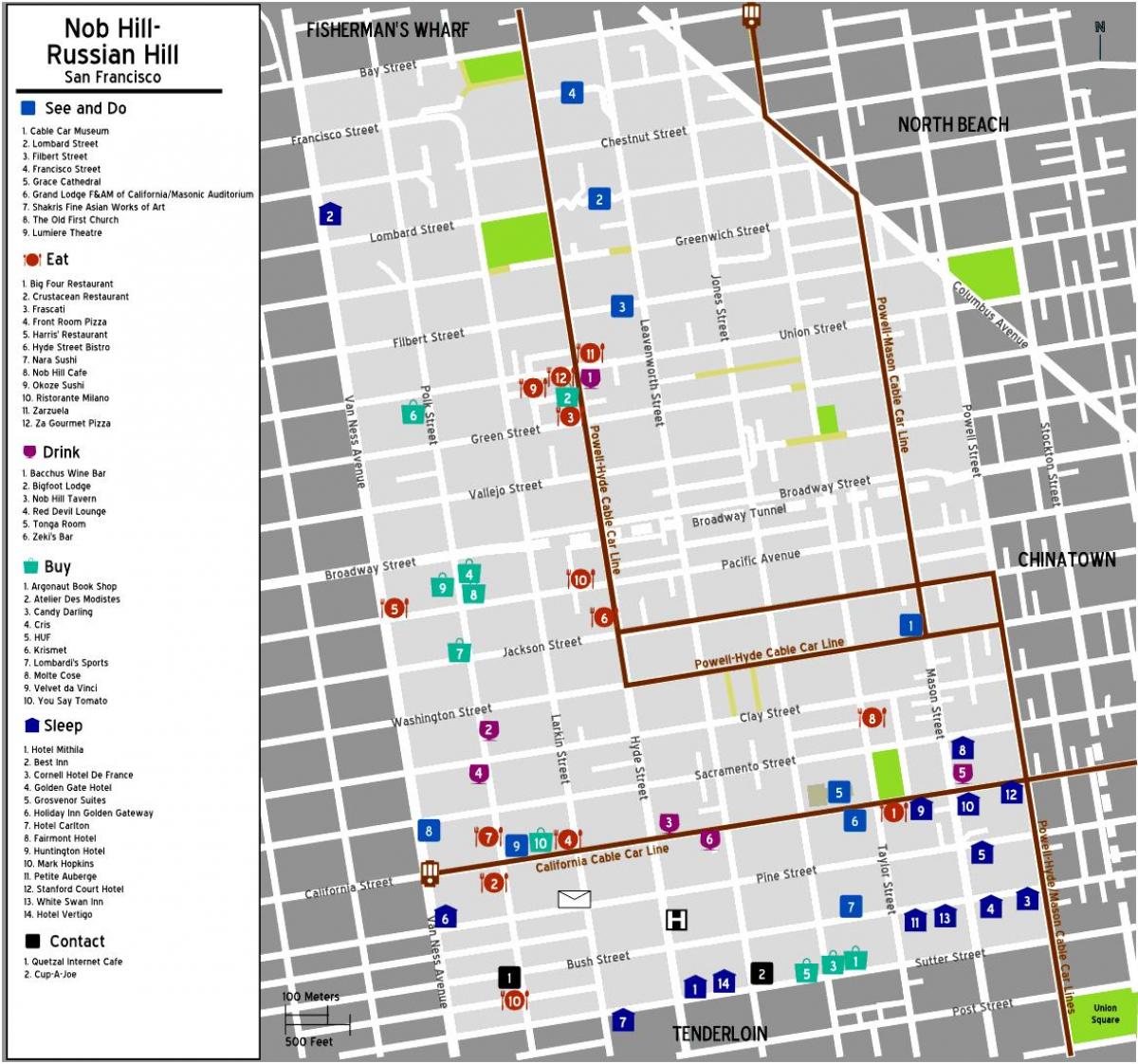 خريطة مدينة سان فرانسيسكو سان فرانسيسكو