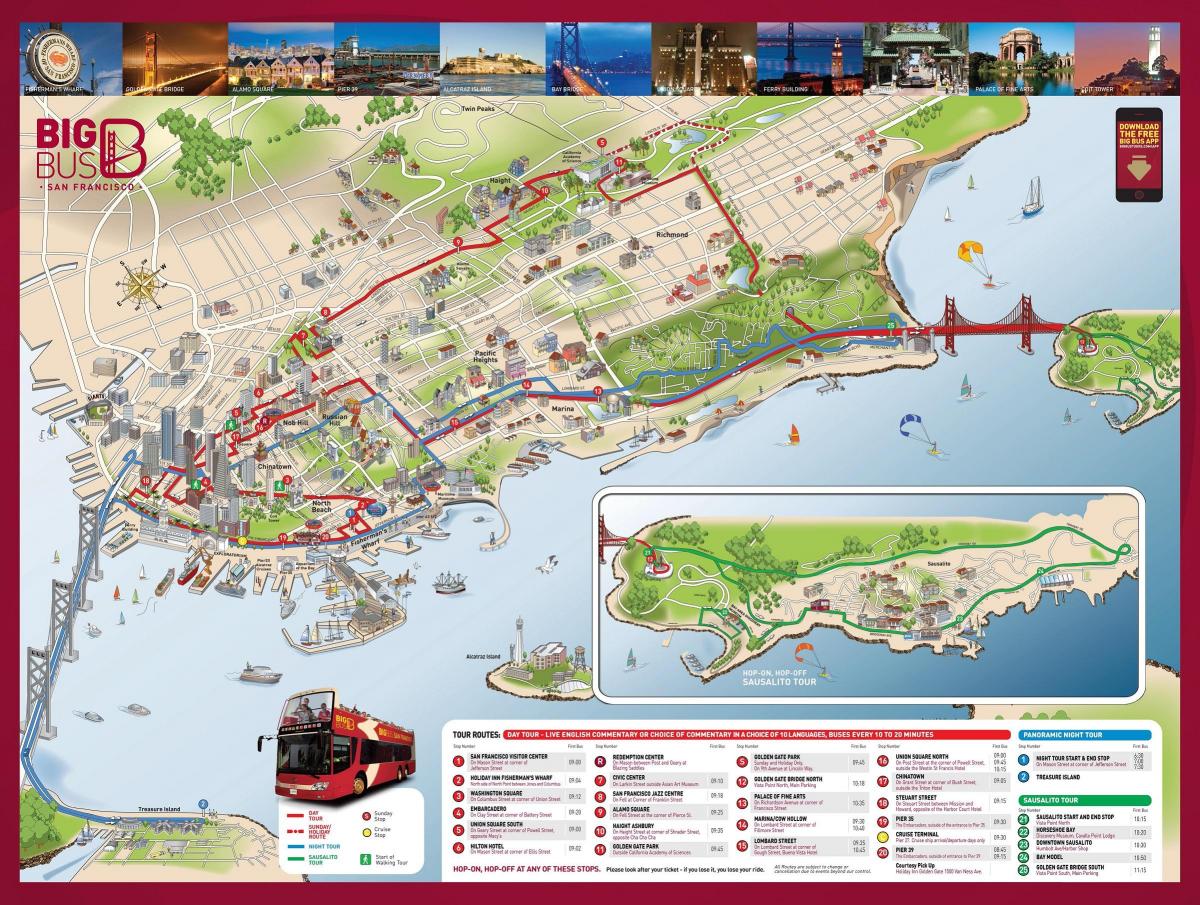 خريطة red bus سان فرانسيسكو 