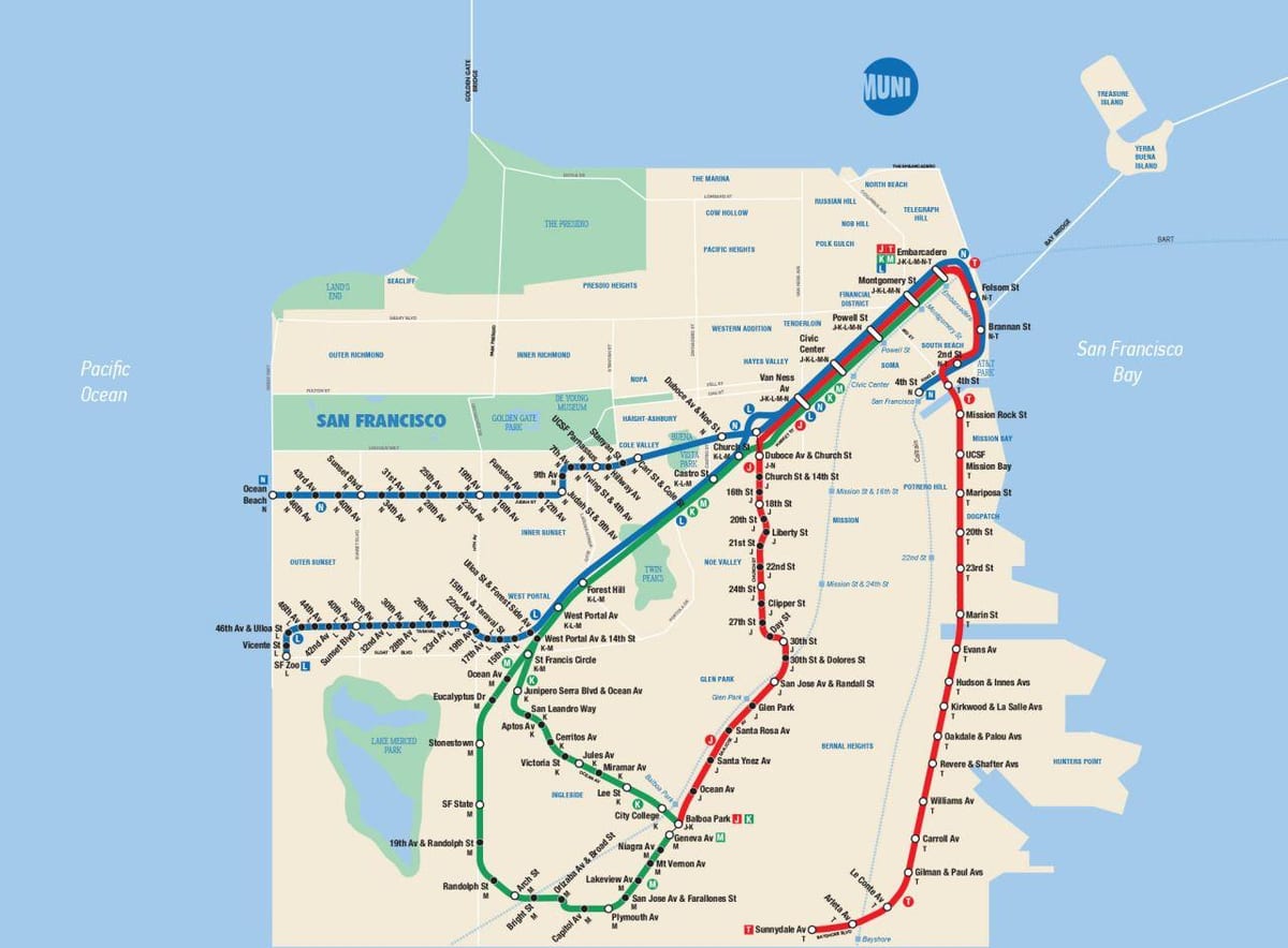 SFmta موني خريطة