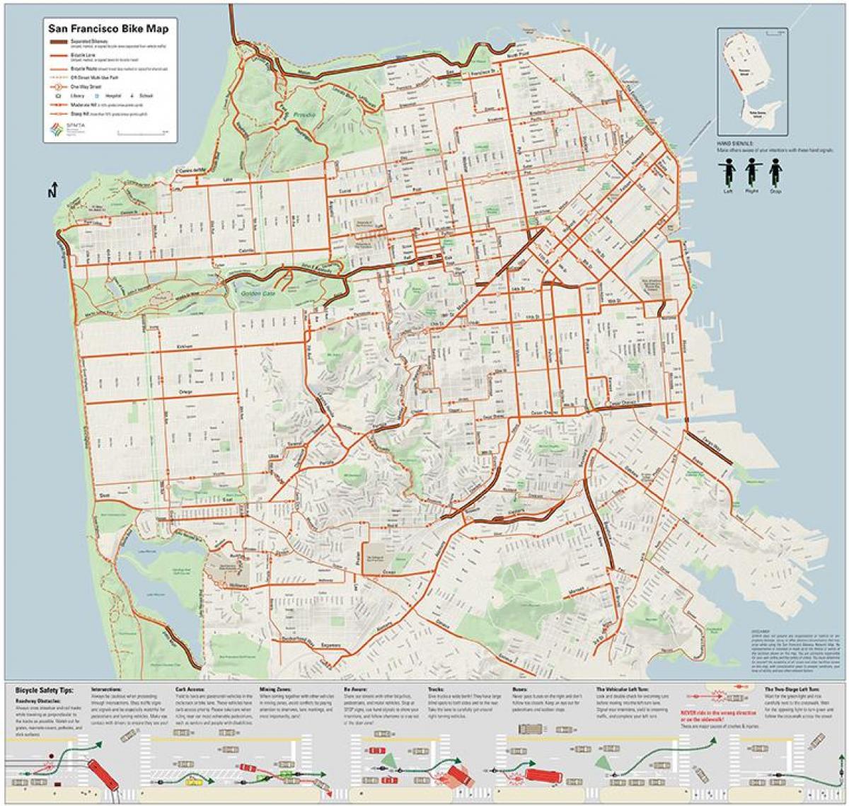 سان فرانسيسكو الدراجة خريطة