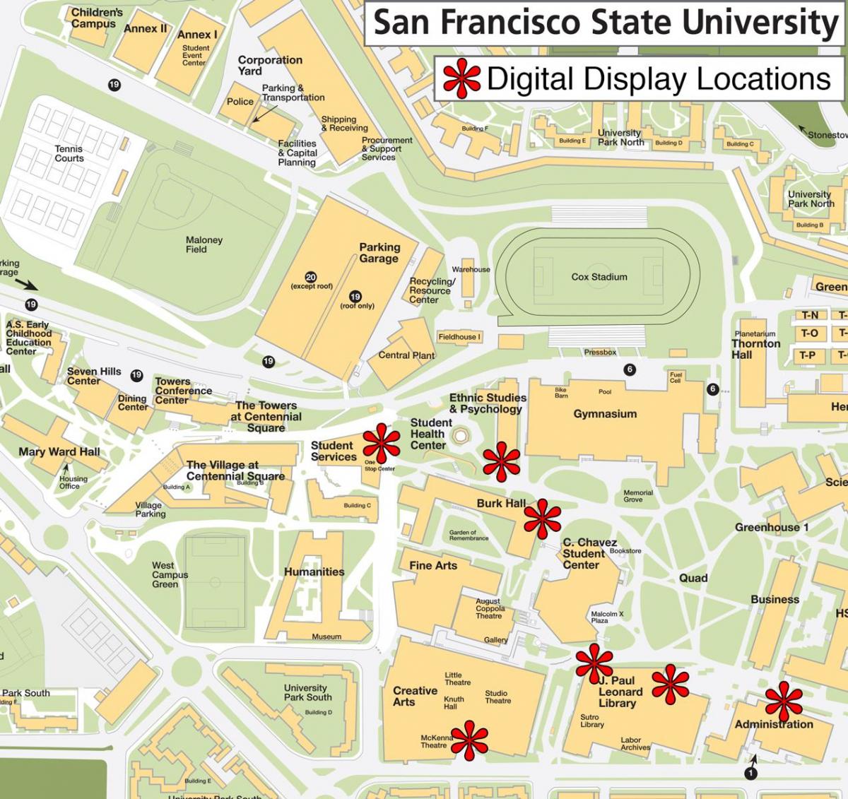 جامعة ولاية سان فرانسيسكو خريطة