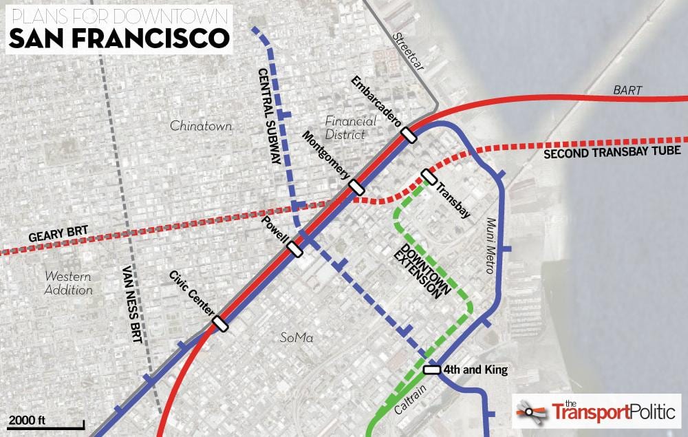 خريطة transbay terminal
