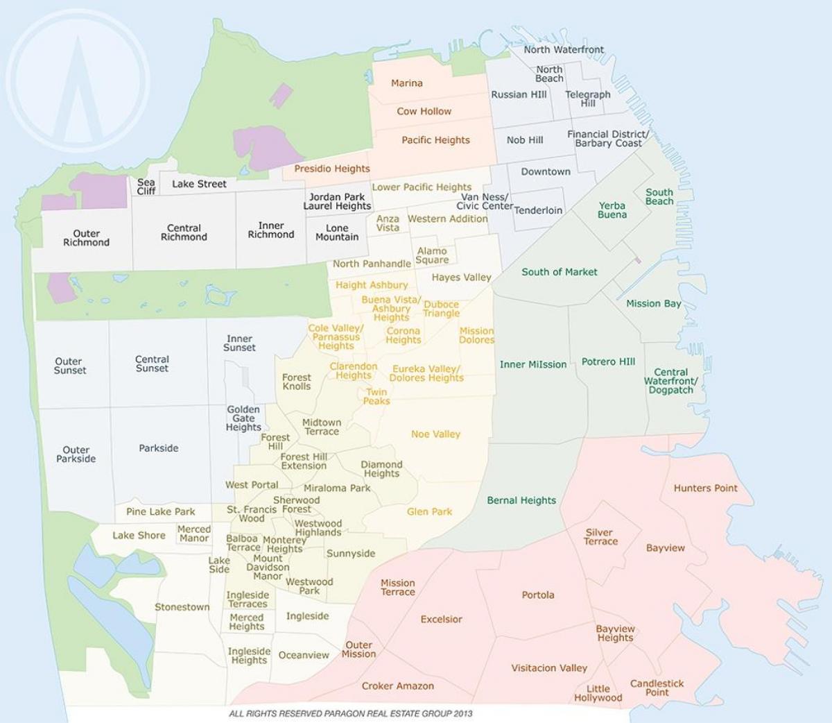 خريطة البقرة الجوف سان فرانسيسكو