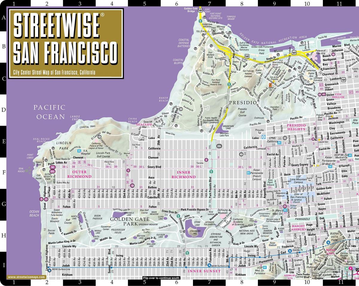 خريطة الشوارع سان فرانسيسكو