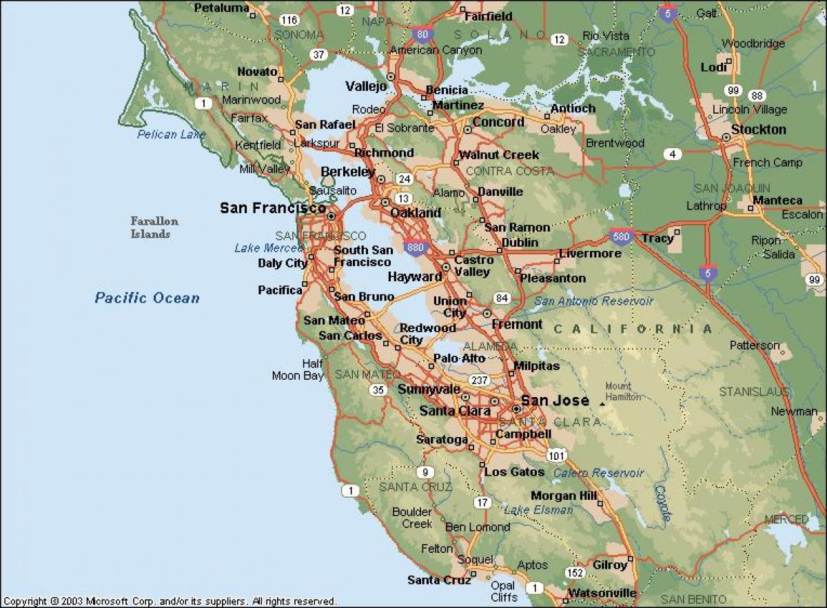 خليج SF خريطة