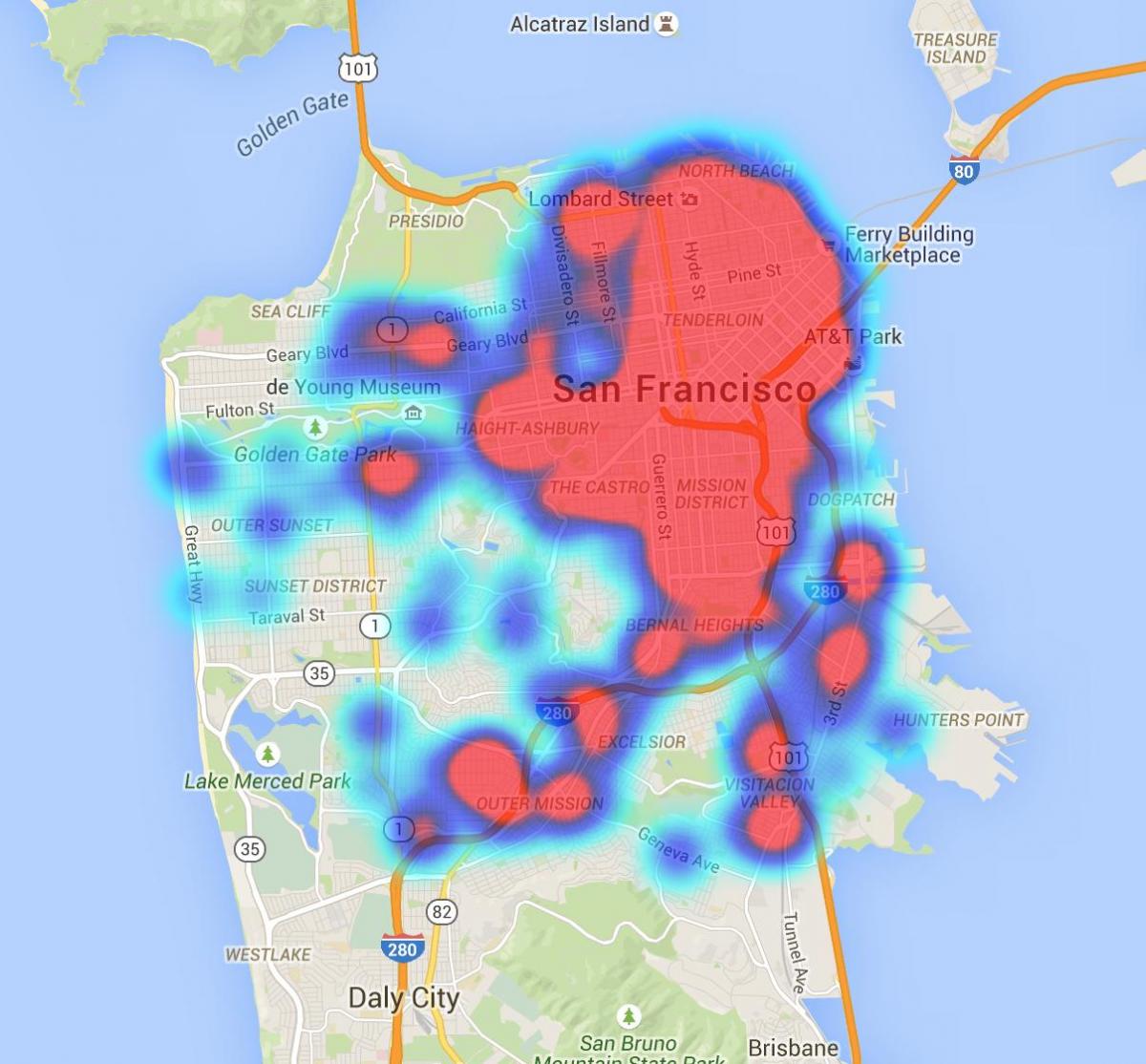 خريطة سان فرانسيسكو البراز