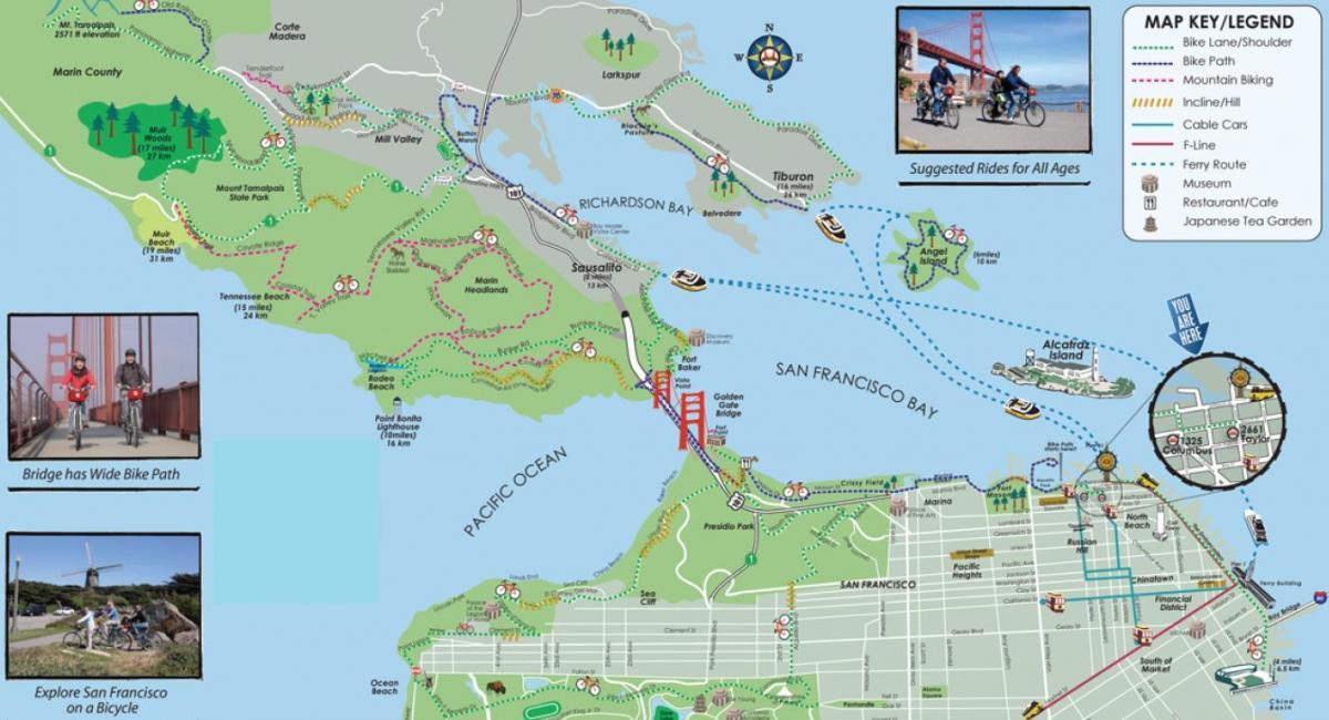 خريطة سان فرانسيسكو جولة الدراجة
