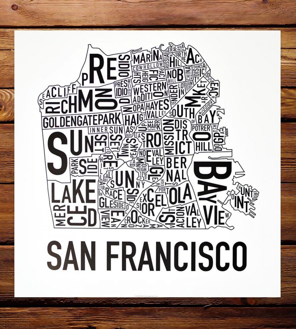 خريطة سان فرانسيسكو الحي الفن