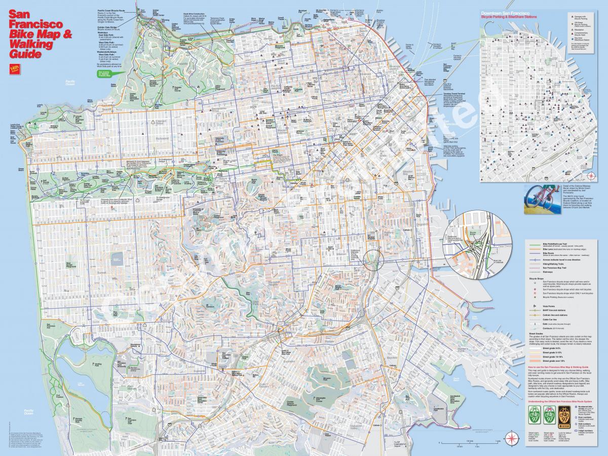 خريطة سان فرانسيسكو الدراجات