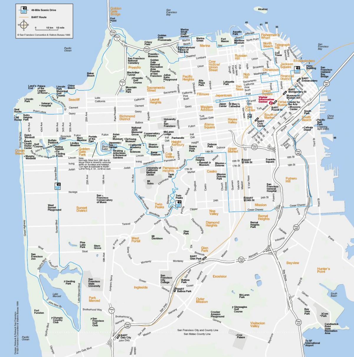 خريطة سان فرانسيسكو المعالم