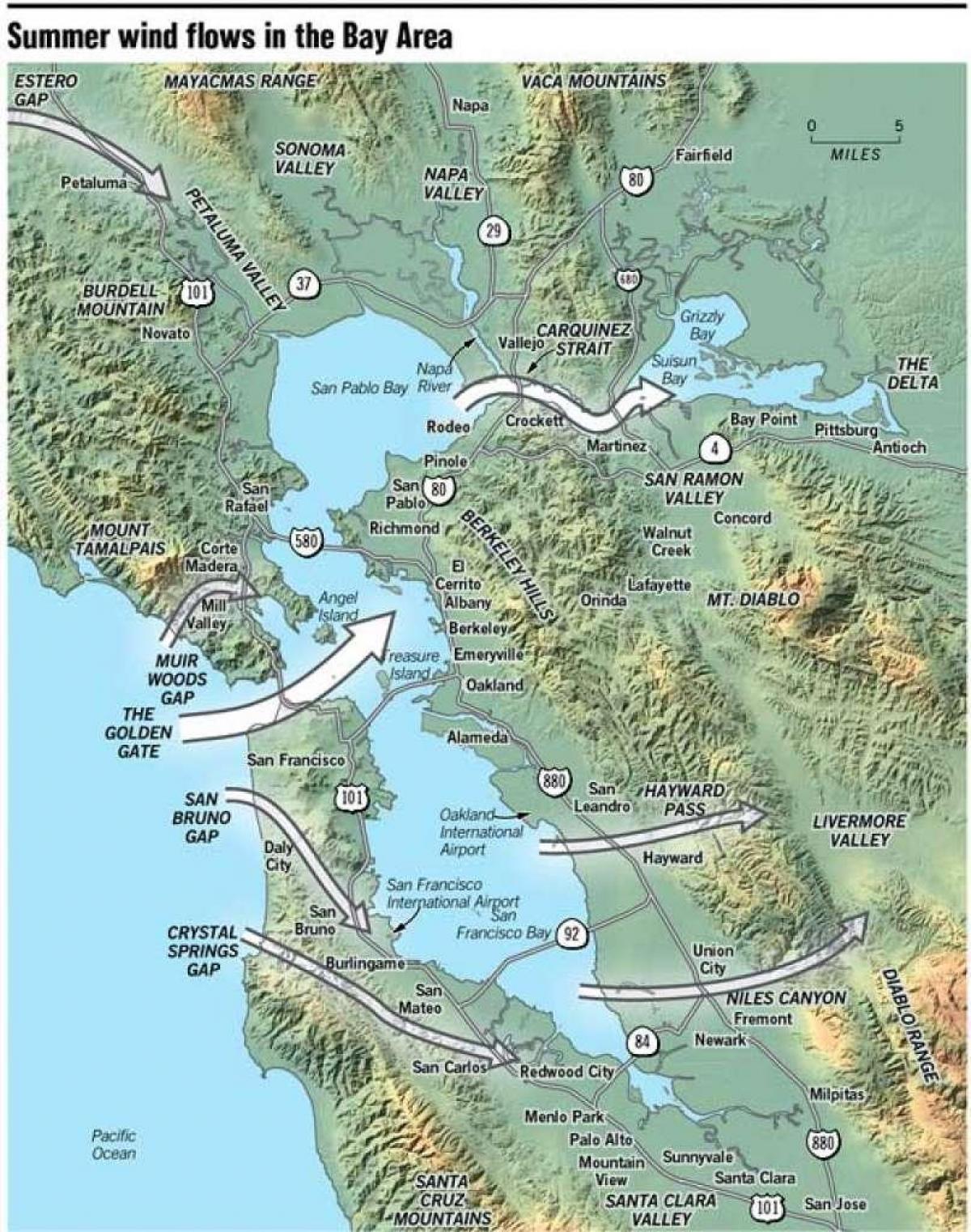 خريطة سان فرانسيسكو مناخ