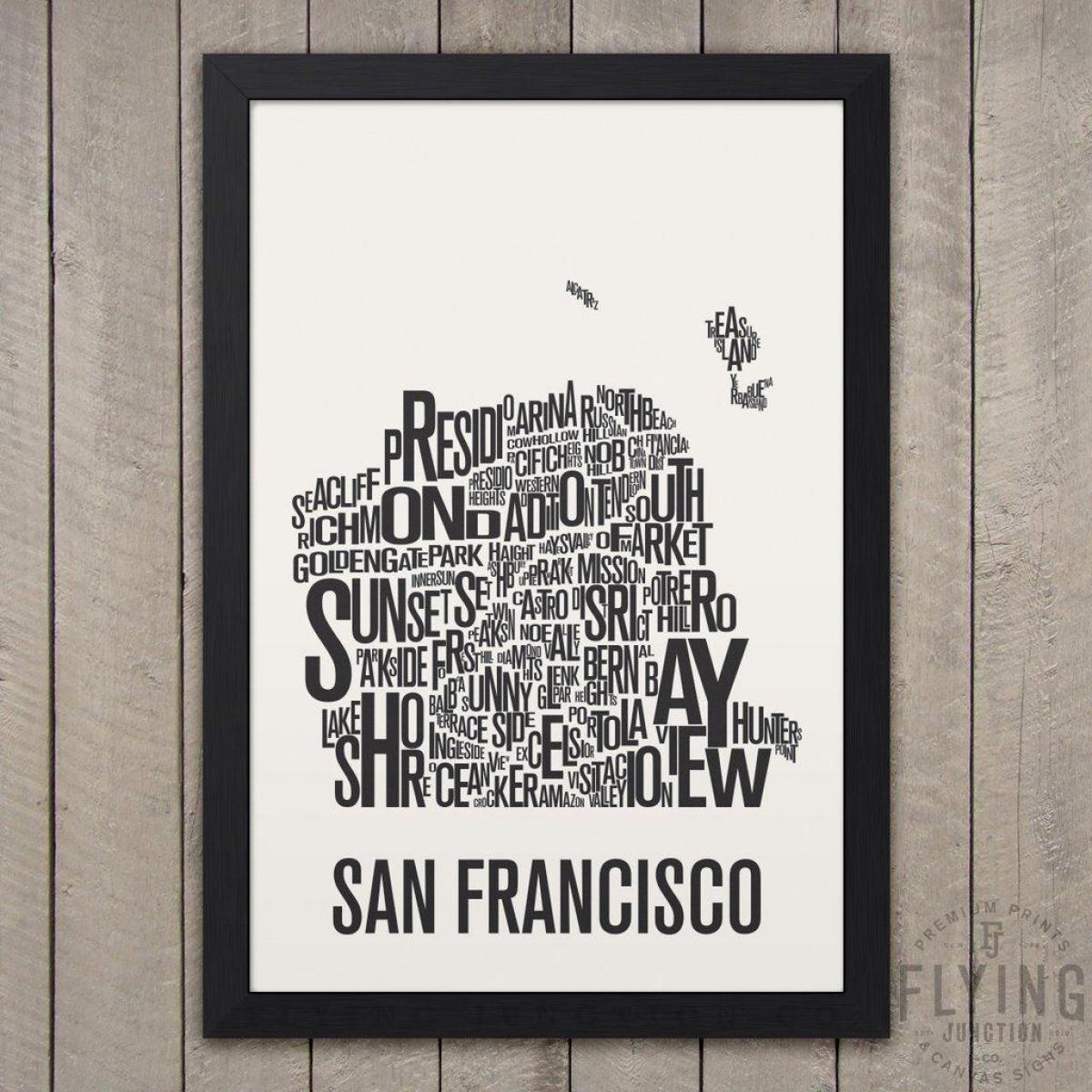 سان فرانسيسكو الطباعة خريطة