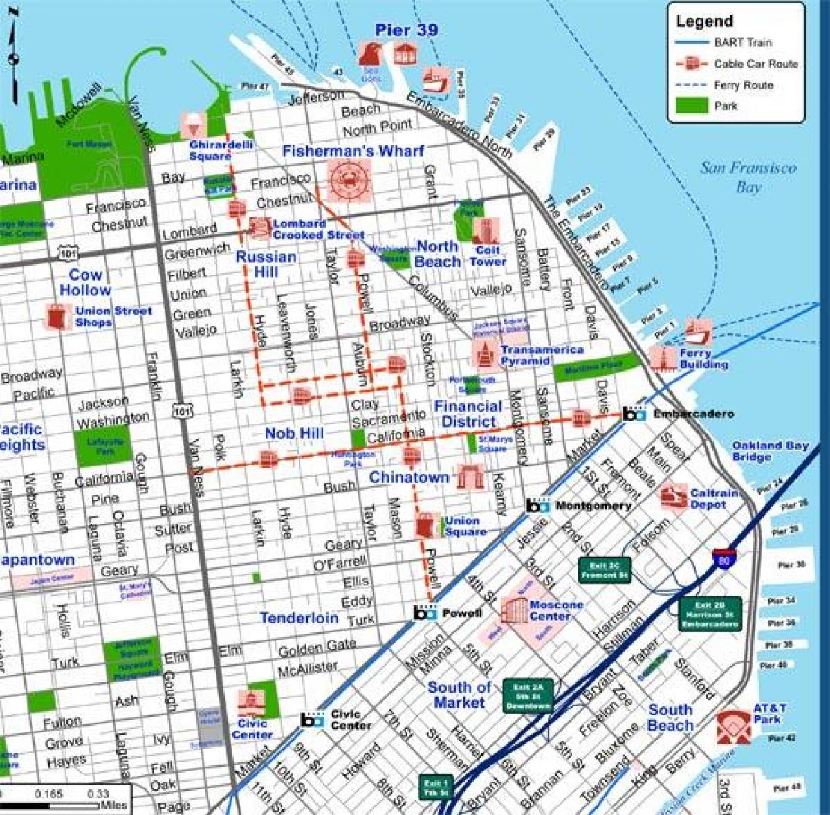 خريطة مدينة سان فرانسيسكو شارع