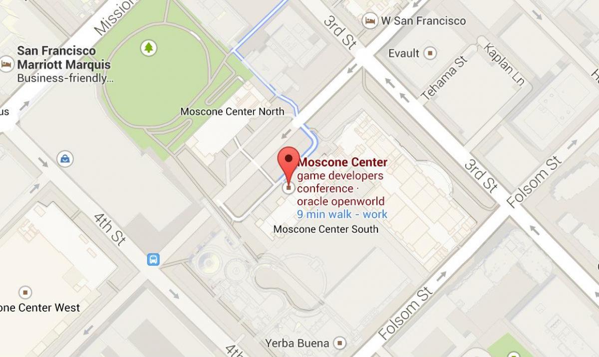 خريطة مركز موسكون في سان فرانسيسكو