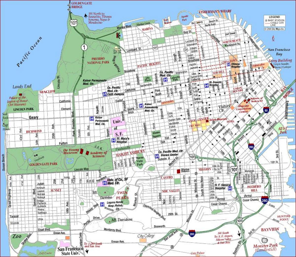 سان فرانسيسكو va medical center خريطة