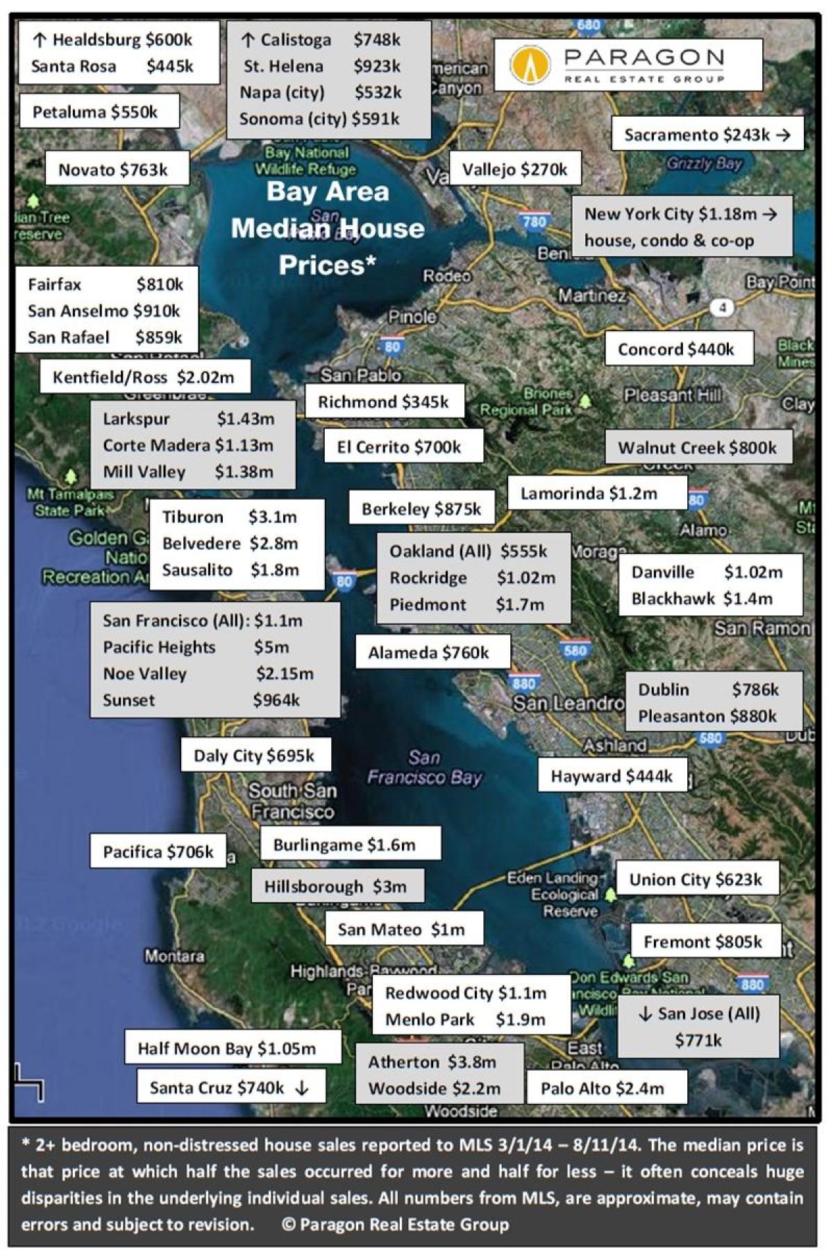 خريطة منطقة خليج أسعار المساكن