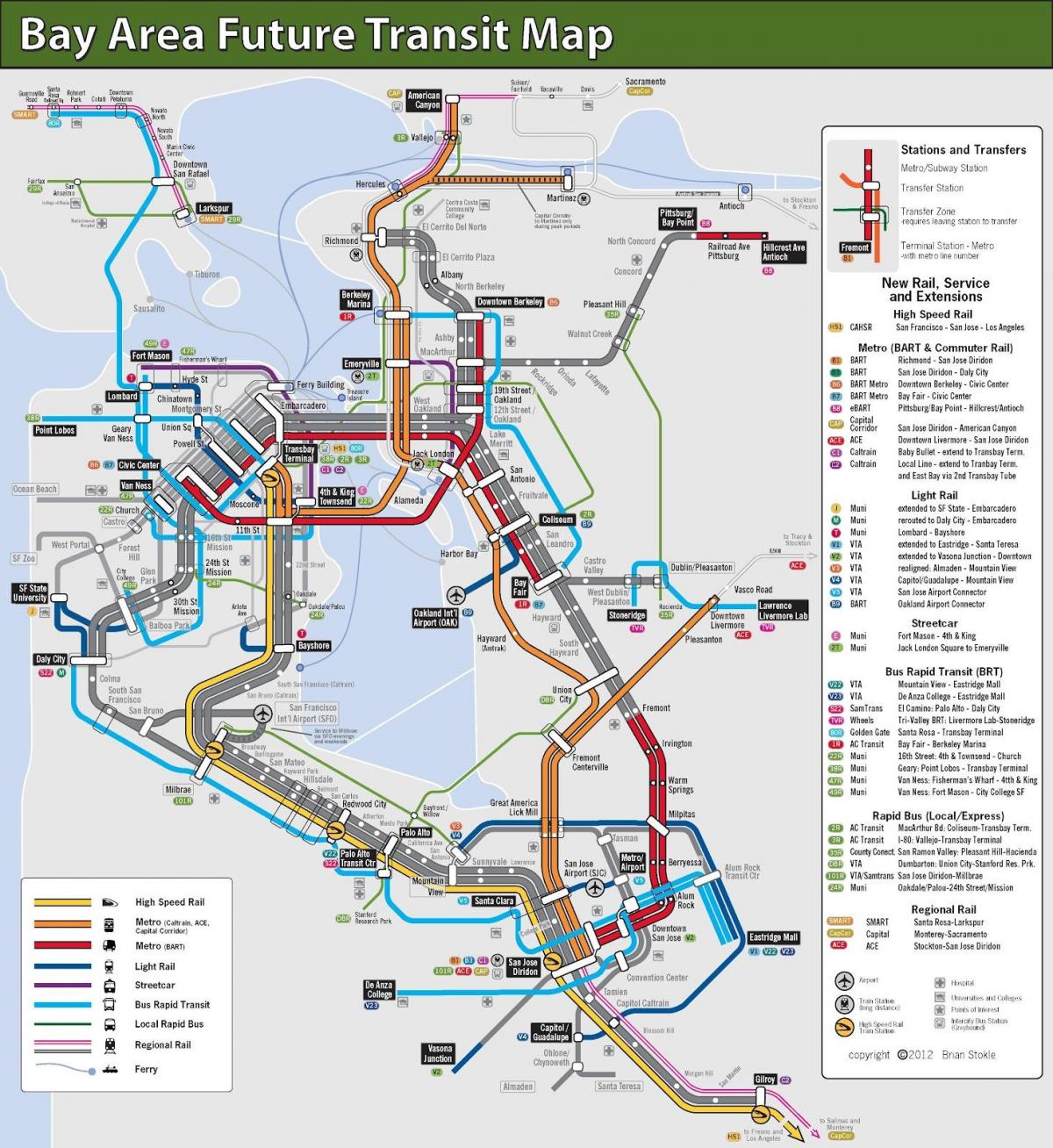 سان فرانسيسكو النقل الجماعي خريطة