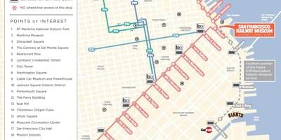 SFO التلفريك خريطة