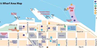 خريطة سان فرانسيسكو pier 39 منطقة