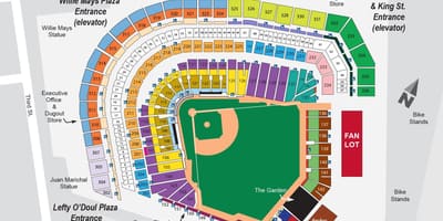 At&t park سان فرانسسكو اعرض الخارطة