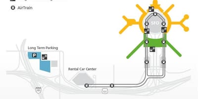 خريطة SFO القطار