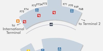 SFO مطار خريطة terminal 3