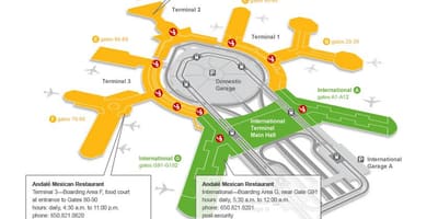 SFO محطة 2 بوابة خريطة
