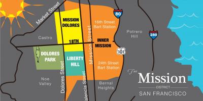 خريطة بعثة مدينة سان فرانسيسكو