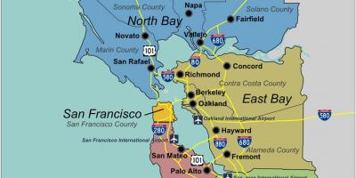 خريطة جنوب منطقة خليج سان فرانسيسكو