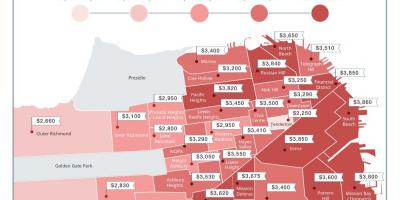 سان فرانسيسكو أسعار الإيجار خريطة