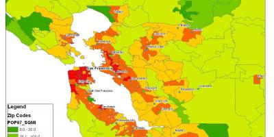 خريطة سان فرانسيسكو السكان