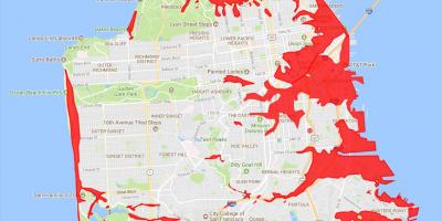 سان فرانسيسكو المناطق لتجنب خريطة