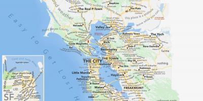 منطقة خليج سان فرانسيسكو كاليفورنيا خريطة