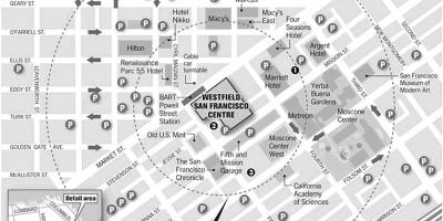 خريطة مركز ويستفيلد سان فرانسيسكو